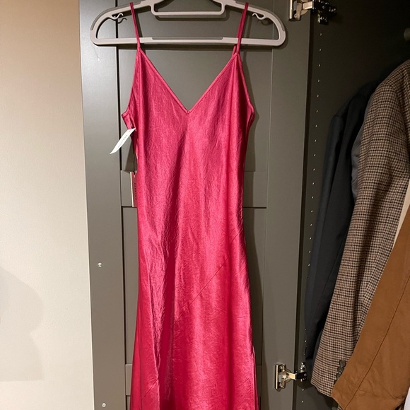 Babaton Slip Satin Dress w/side Slit - Picture 1 of 8